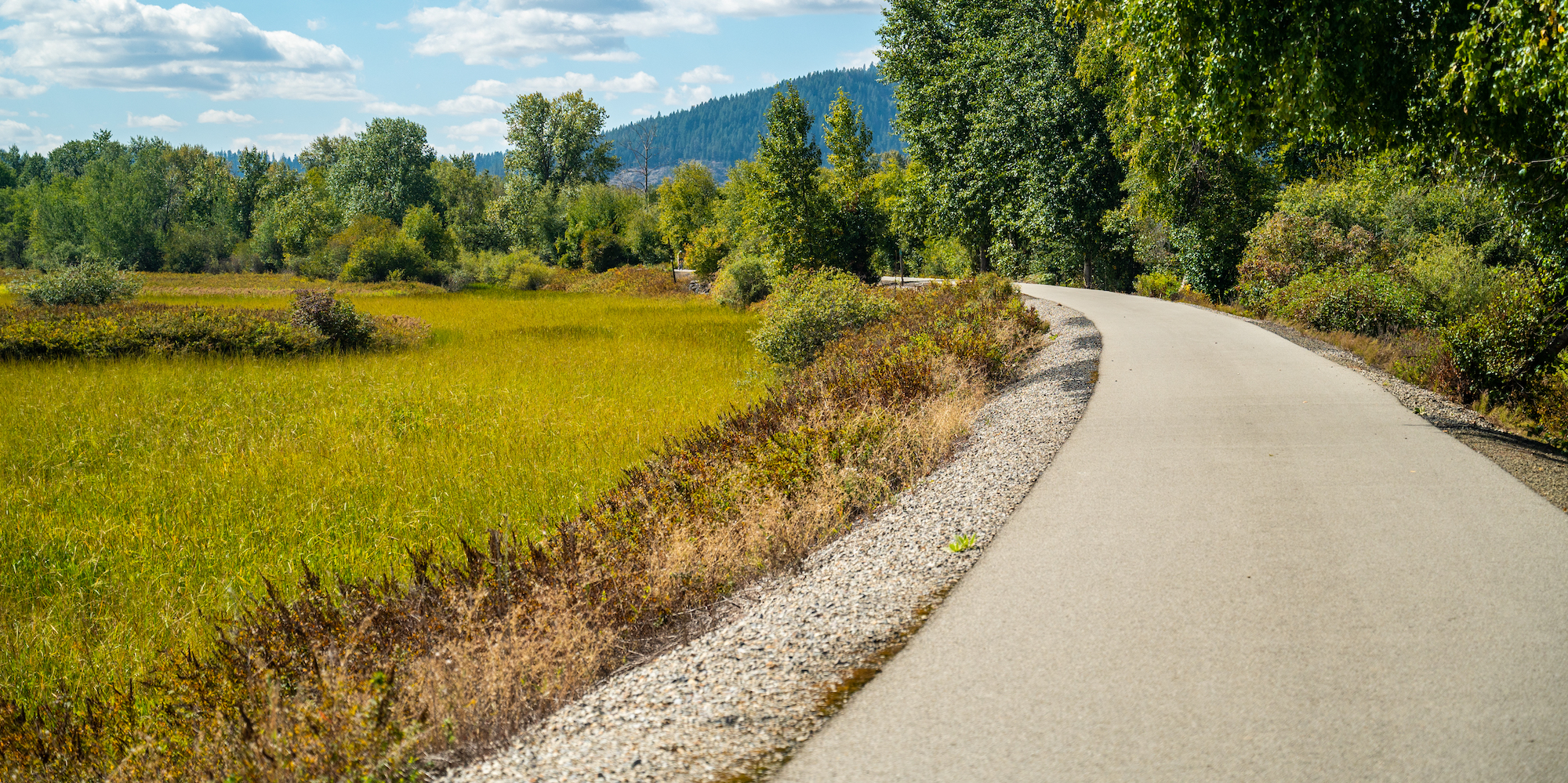 Paved trail in North Central Idaho near Lewiston