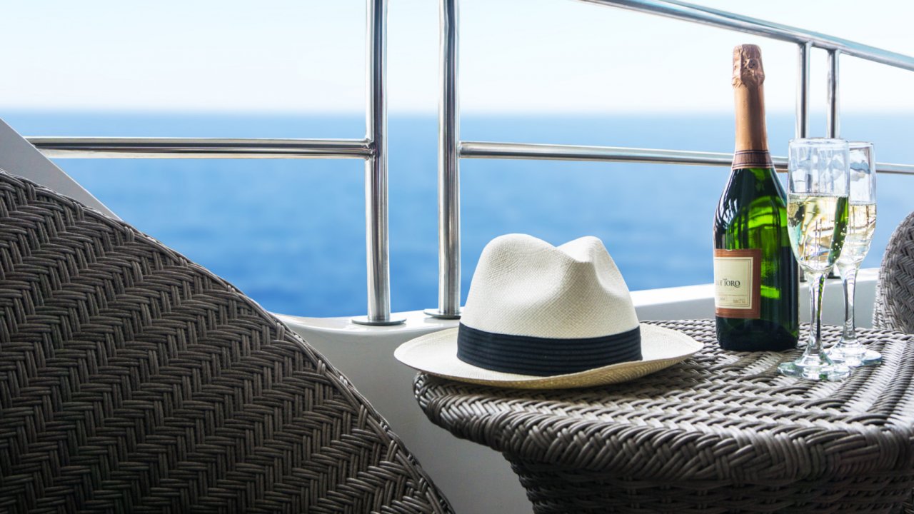 yacht in the Galapagos