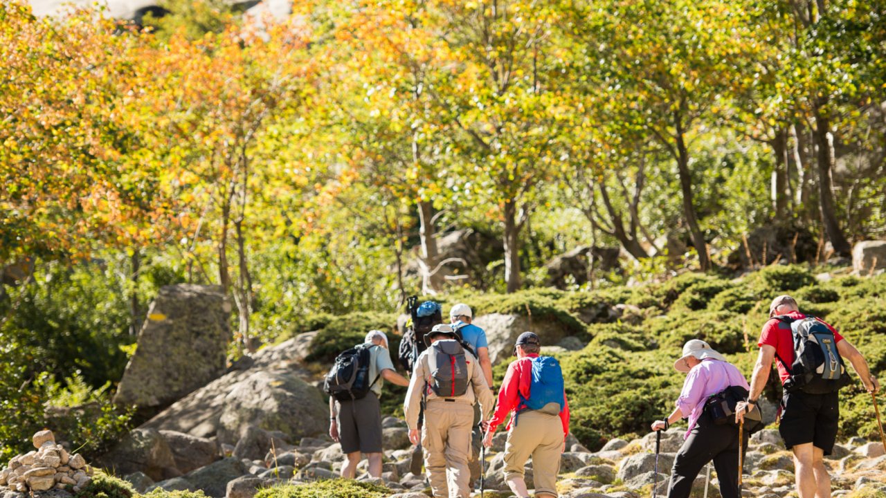 hikers in corsica