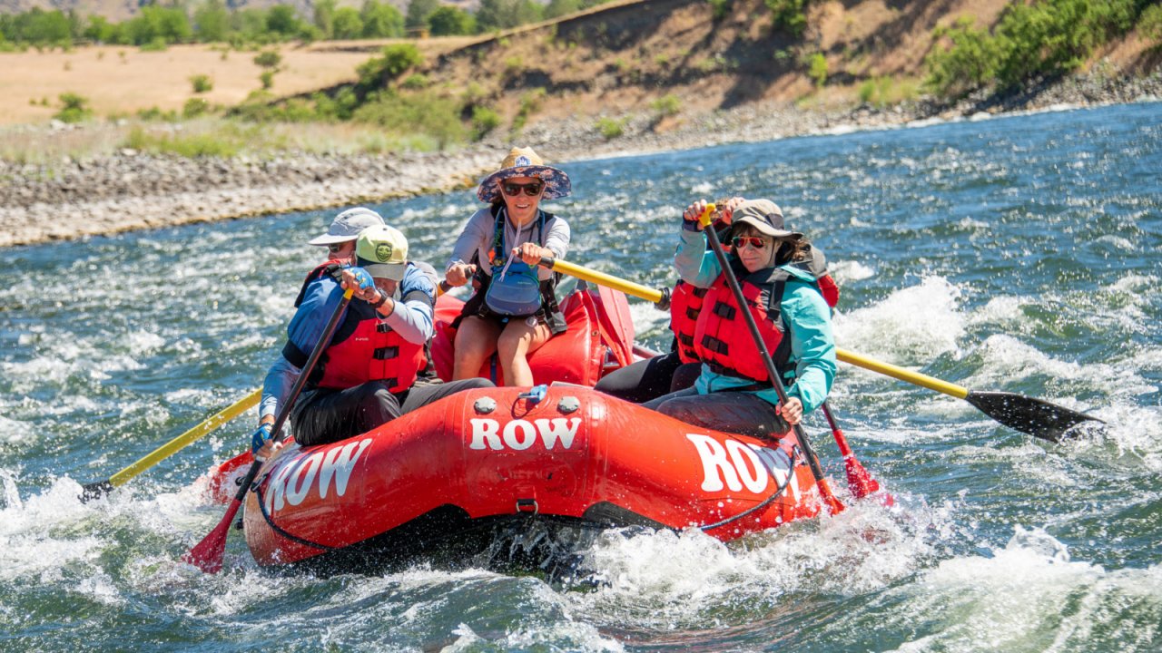 We dress in style, even on the river. snake river rafting guide