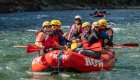 Rafting group on the Salmon River Idaho during a multi-day hiking and rafting tour