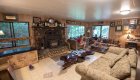 Living room area at Marial Lodge along the Rogue River in Oregon