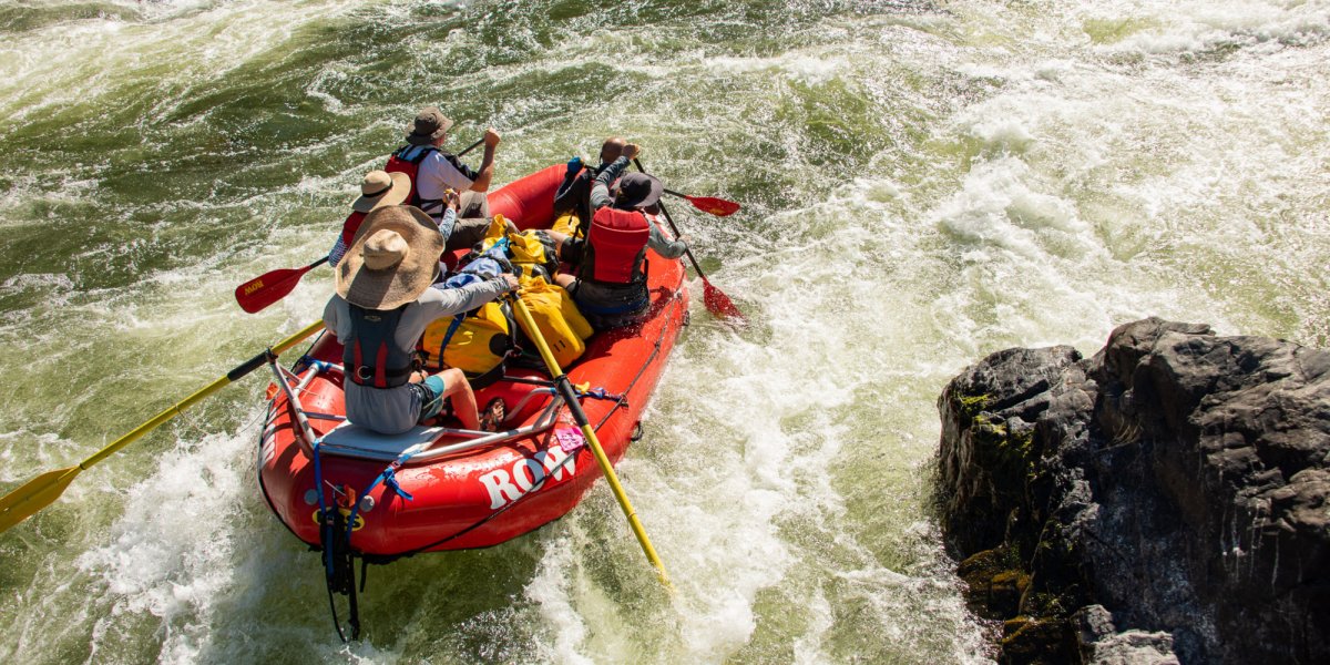 rafting in rapids