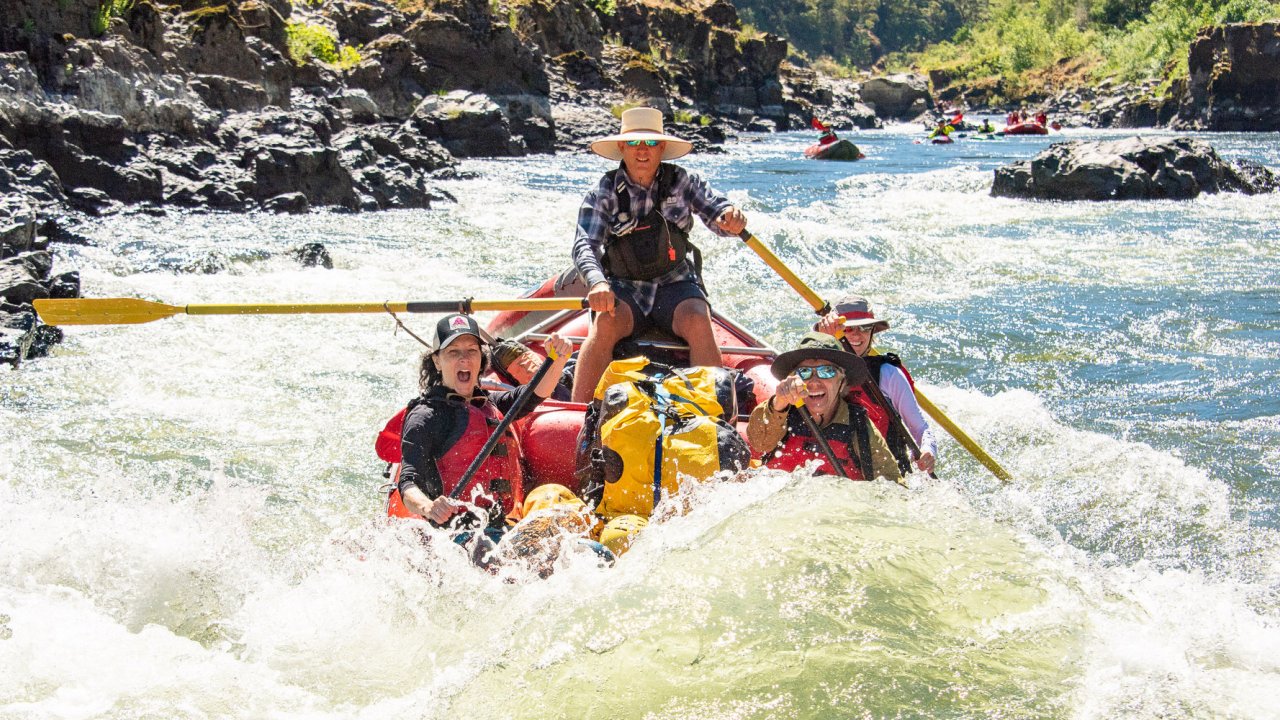 Tom Scarborough, perfectly at home on the Rogue River. rogue river rafting