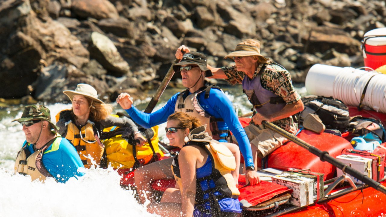 ROW Adventures proudly employs a diverse team of guides and support staff. river guide paddling raft