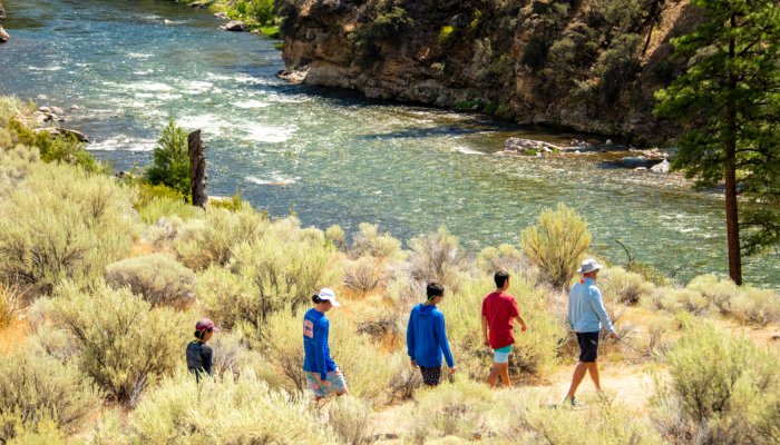 hiking tour on the salmon river in idaho