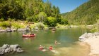 a sandy beach along the wild rogue river