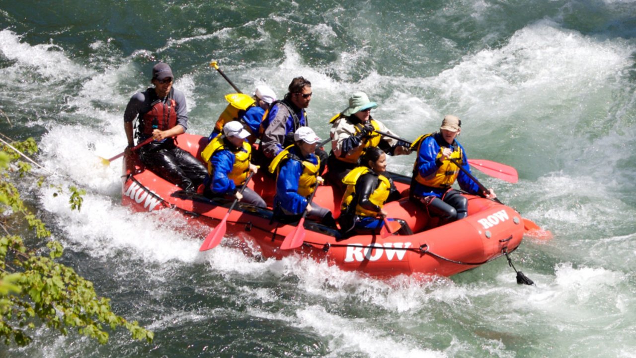 whitewater raft on the st joe river