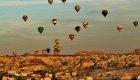 Traditional hot air balloon festival in turkey