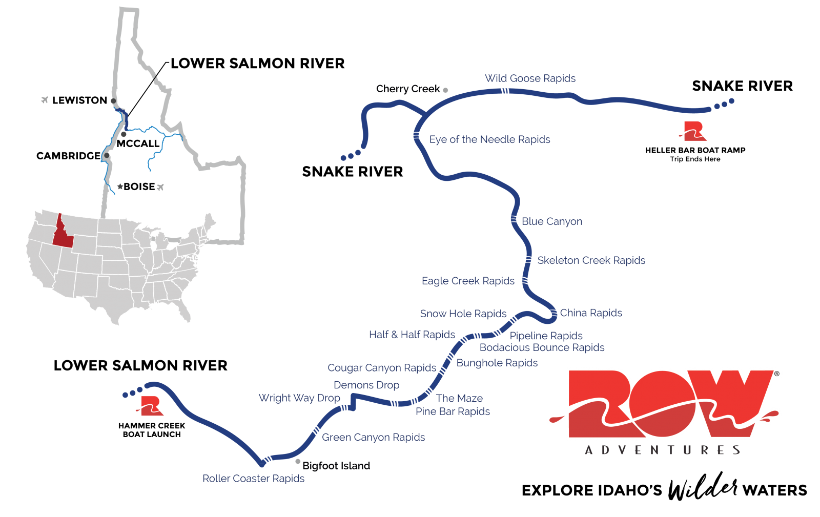 lower salmon river map